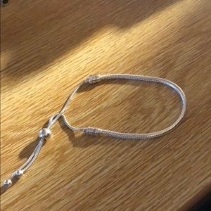 Adjustable pandora silver bracelet.GREAT CONDITION